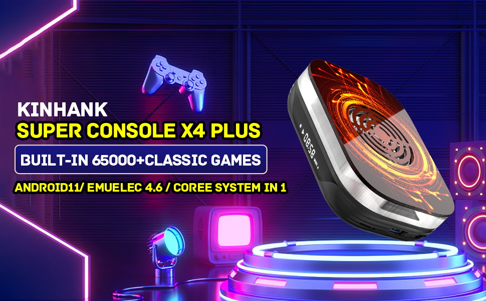 Kinhank Super Console X4 Plus Retro Game Consoles Built-in