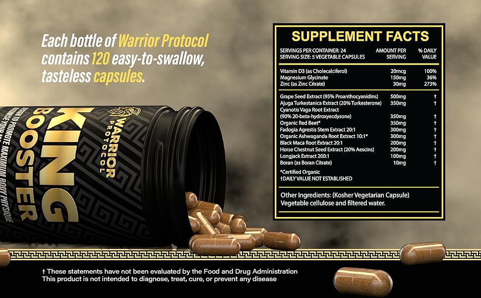 TESTOSTERONE BOOSTER KING MAKER TOP SUPPLEMENT SHELF