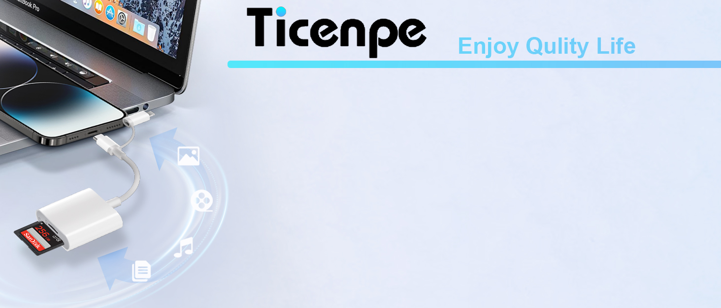 ticenpe sd card reader for iphone