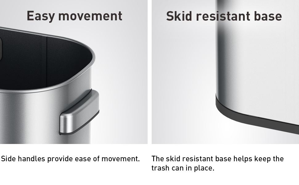 EKO Urban 16 Gallon Slim Open Top Trash Can with Wide