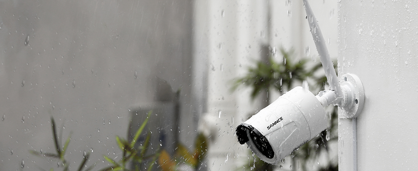 SANNCE WiFi Caméra De Surveillance IP Caméra Sans Fil 3MP 2 Caméras De Vidéosurveillance Sécurité Intérieur Extérieur Wireless Caméra Bullet Blanc 20 1