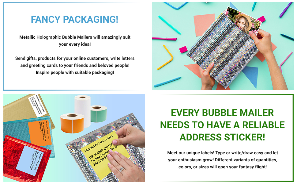 AMIFF Fall Mailers Fall Bubble Mailers Thermal Label Shopping Labels Sticker Holiday Bubble Mailers 