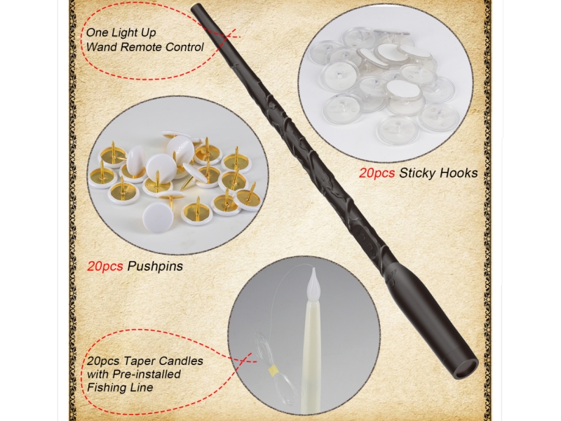 PChero 20pcs Flameless Taper Floating Candles with Magic