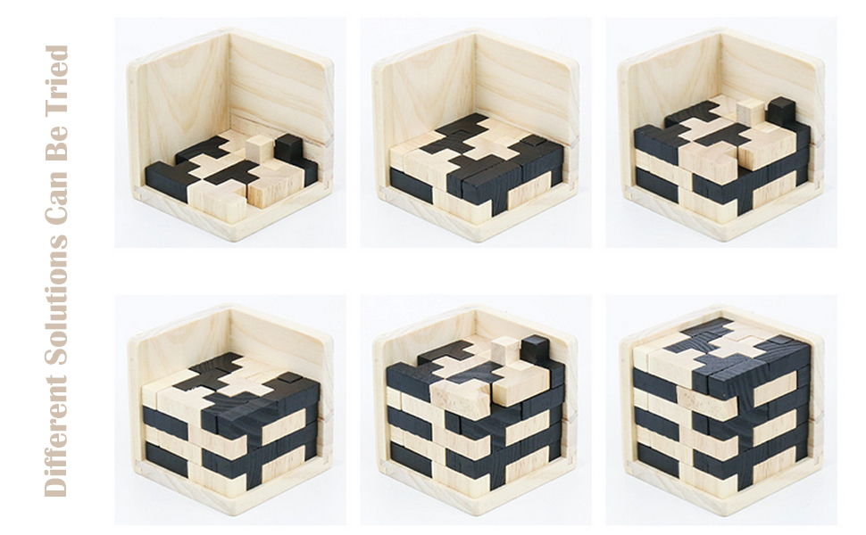 3D Wooden Brain Teaser Puzzle