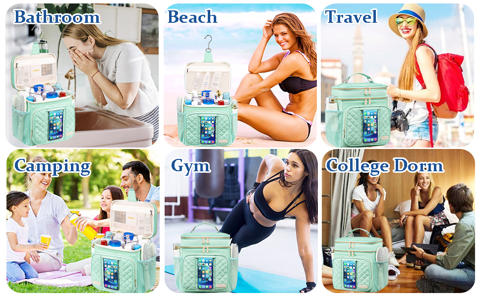 toiletry bag for women mesh gym portable shower caddy for college dorm makeup organizer