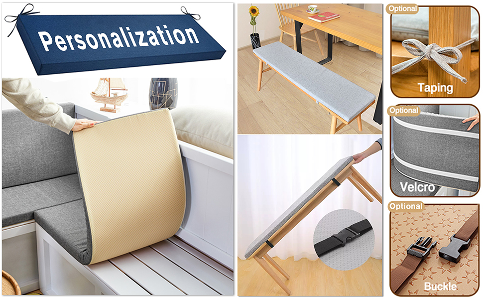 Customize Seat Cushion for Bench Furniture, Patio Seating Cushion