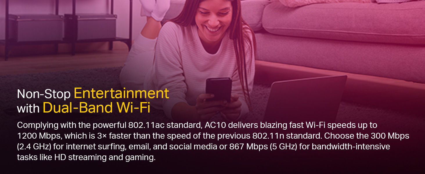 AC10 AC1200 Wireless Dual Band Router