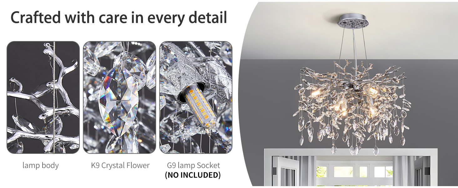 Modern Tree Branch Chandelier