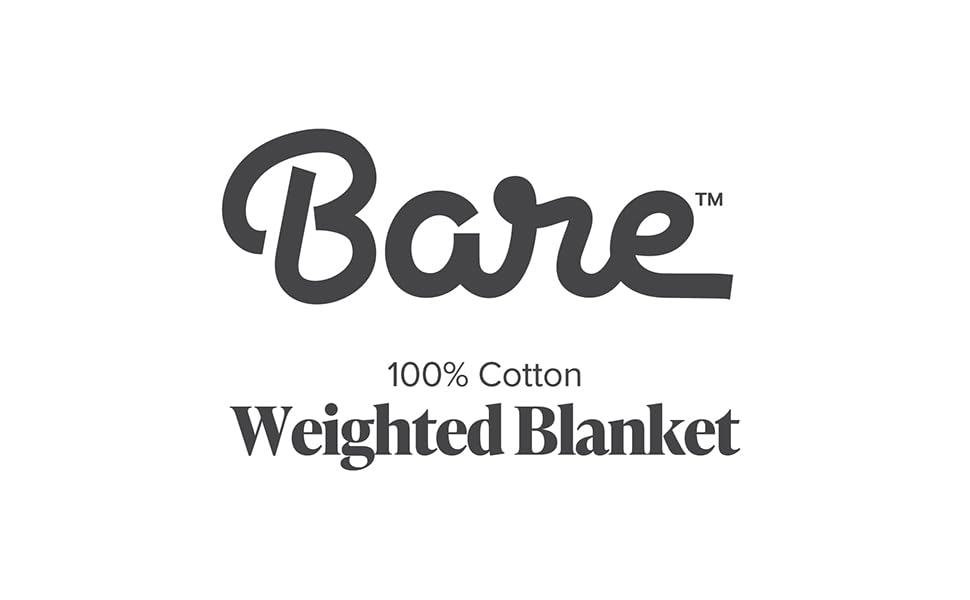 Bare Home Weighted Blanket Twin or Full Size 10lb (40" x 60") for Kids AllNatural