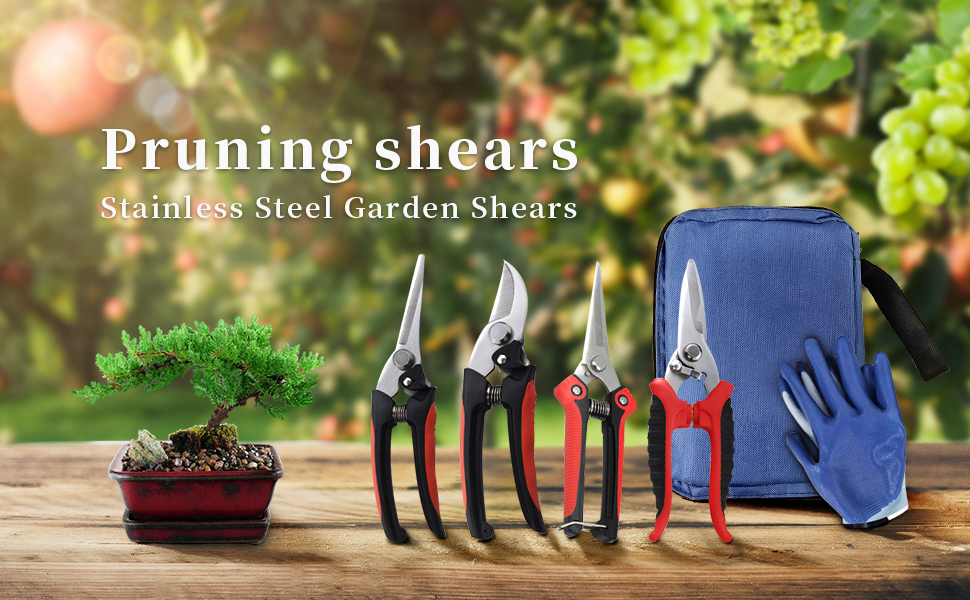 YKINZ 4PCS Pruning Shears for Gardening, Garden Shears