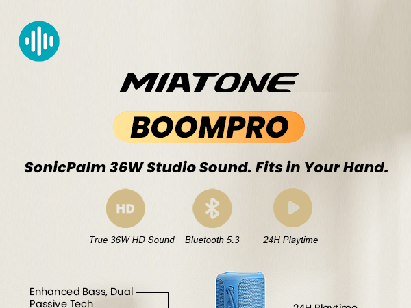 MIATONE　BOOMPRO ブルーテゥース　単独　スピーカー Amazon.co.jp: MIATONE BoomPro Bluetooth スピーカー 防水 IPX7