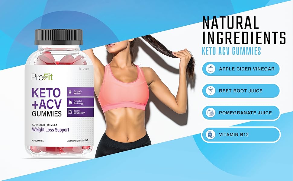 Pro Fit Keto Apple Cider Vinegar Gummies - Natural Ingredients