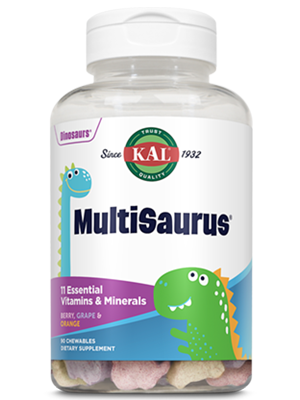 KAL Kid’s MultiSaurus Vitamins & Minerals Berry, Grape & Orange Children’s Multivitamin 90 Chewables