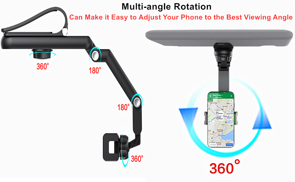 Sun Visor Car Phone Holder Mount Multifunctional Cell Phone