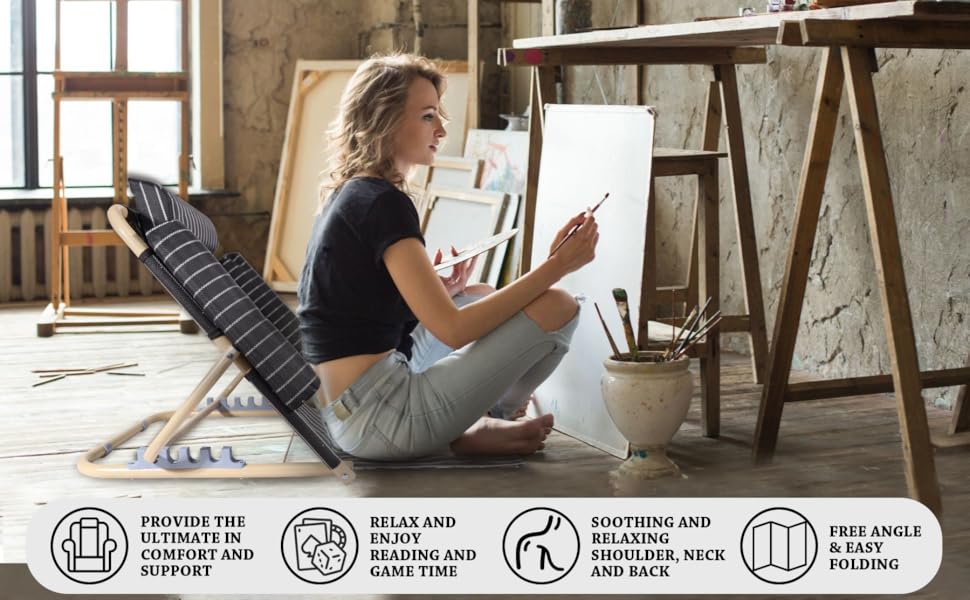 Blingluck Bed Backrest for Sitting Up in Bed for Adult