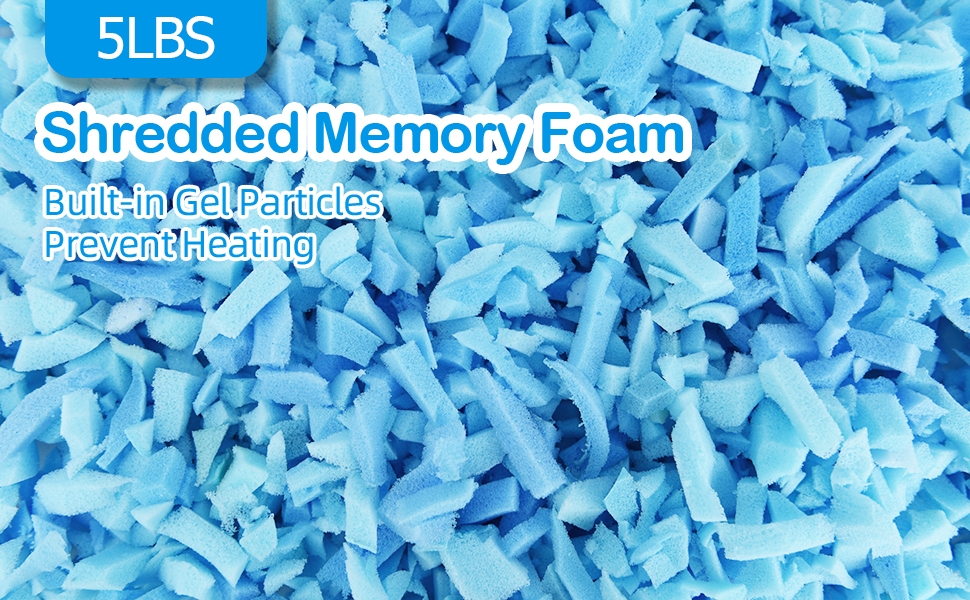10lbs Bean Bag Filler, Shredded Memory Foam Filling for Bean Bag Chair