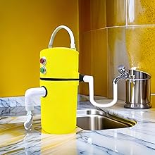 Mini portable water geyser