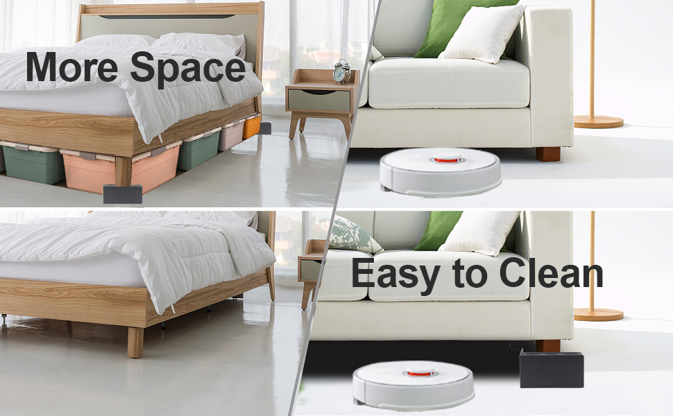 Oversized Bed Risers, 5 Inch Furniture Risers Lift Recentgle, Heavy