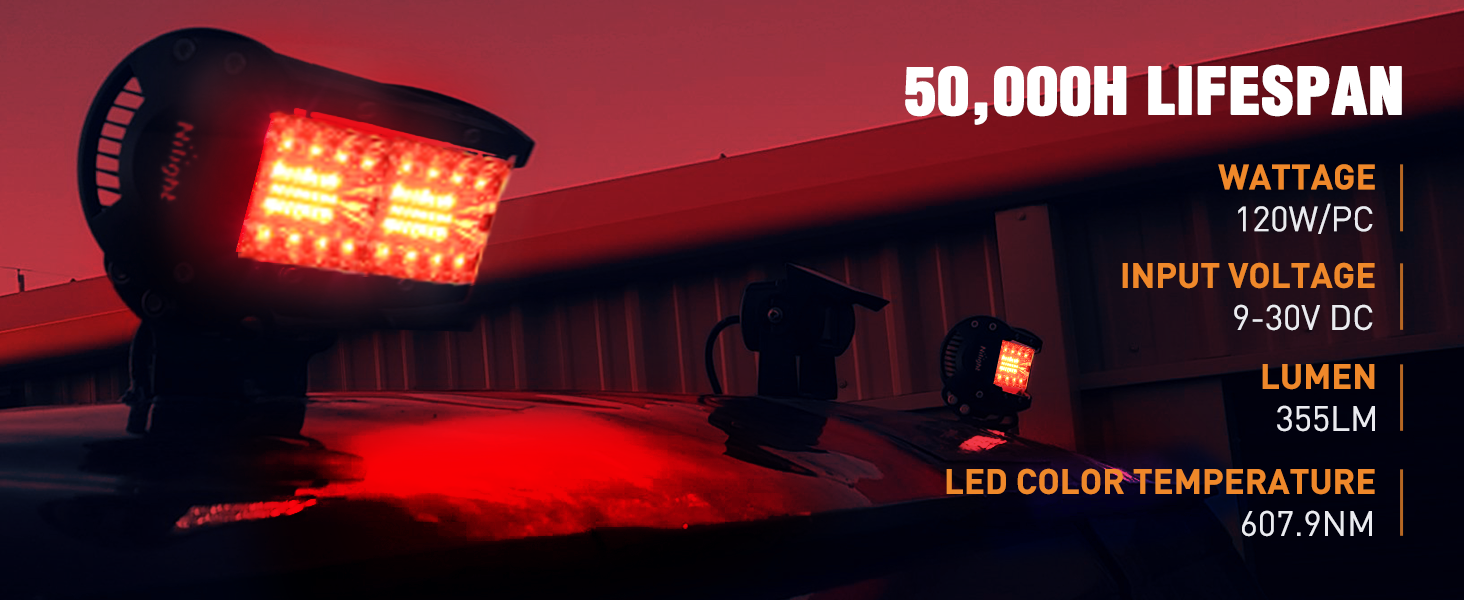 red light pods Hunting Lights led fog lights for trucks led spot lights