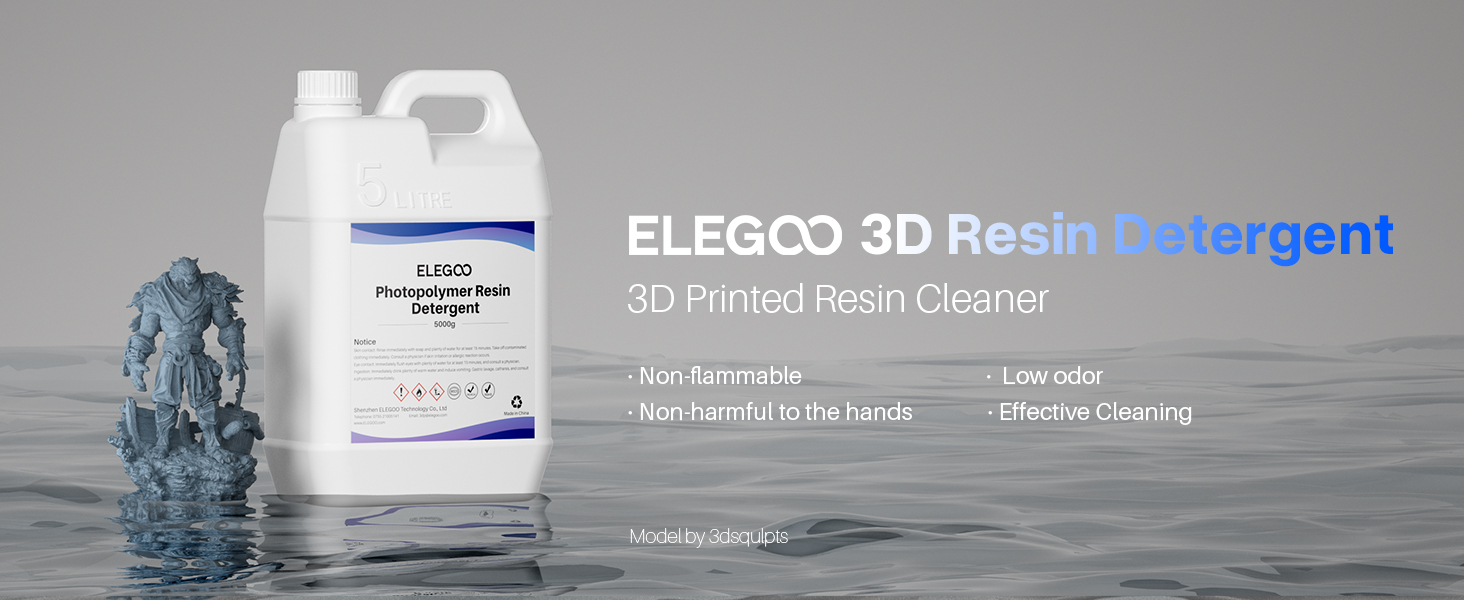 ELEGOO 3D Printer Resin Cleaner Detergent Photopolymer Cleaner for 3D