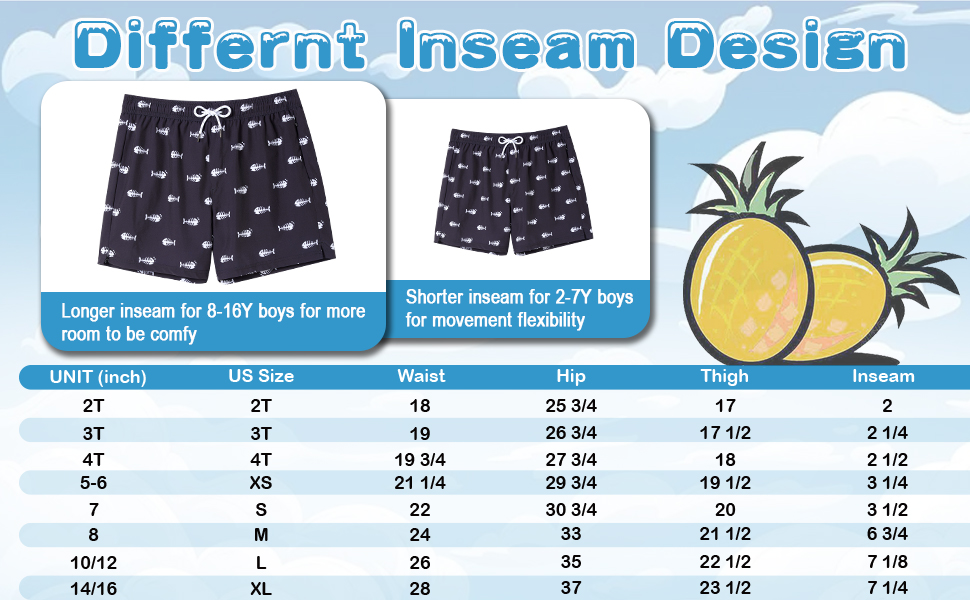 BRISIRA Boys Swim Shorts Toddler Swim Trunks Anti Chafe Stretchy UPF