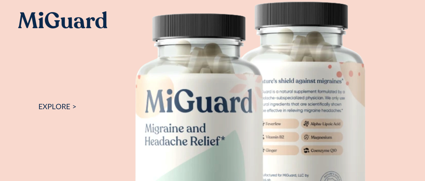 MiGuard Migraine and Headache Symptom Relief Supplements
