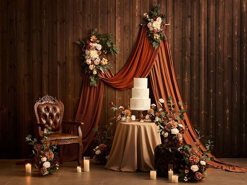 fall wedding arch flowers