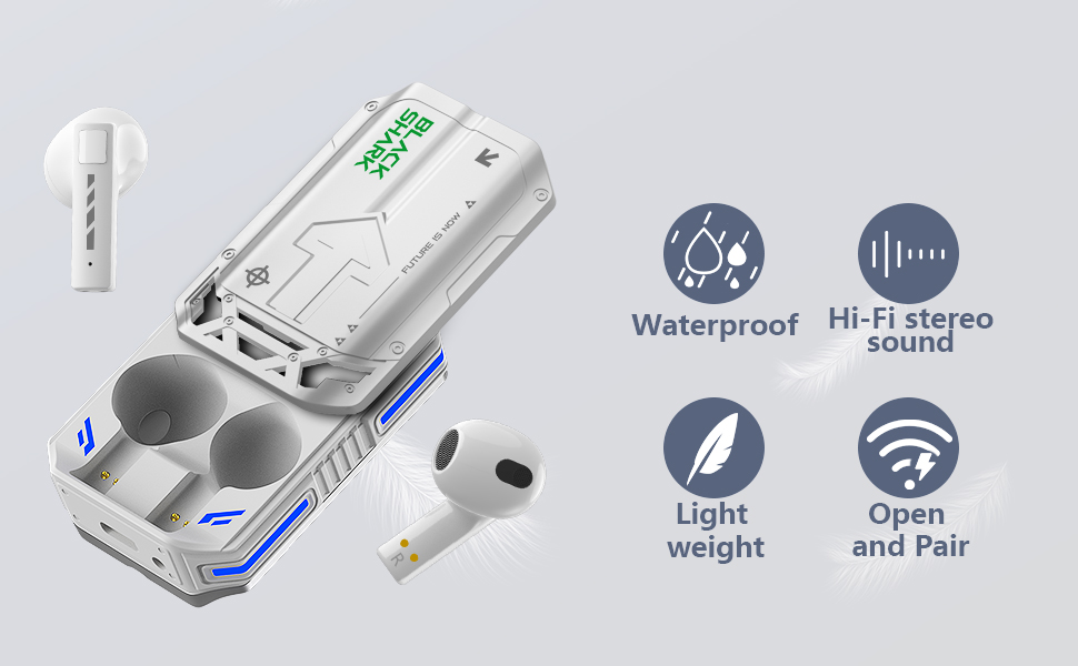 Black Shark Earphone T11 With Low Latency Mode, Metallic Design, Slide