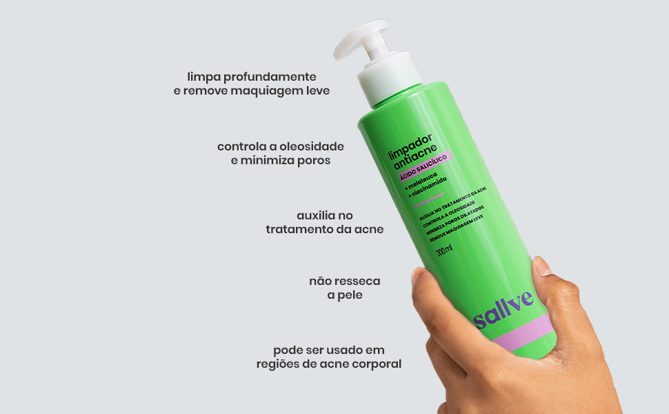 limpa profundamente, controla a oleosidade, não resseca