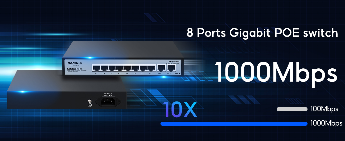 8 port poe switch