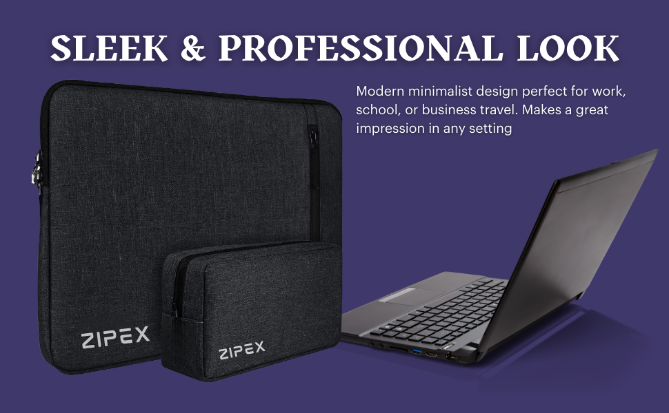 PHOTONIC 16-inch Laptop Case Laptop Charger Pouch | for Laptop Sleeve 15.6 15" | Waterproof Laptop Sleeve/Cover | Unisex | Grey, Laptop Cover Bag 97 zipex laptop sleeve