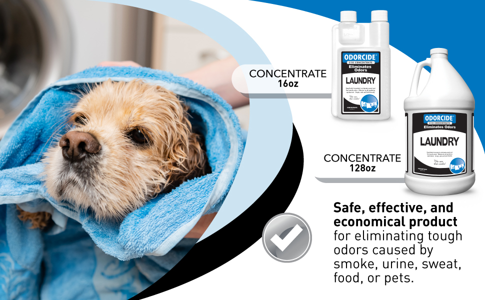 Odorcide Concentrated Fresh Linen Scent Laundry Odor Eliminator for