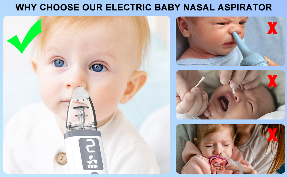 Baby Nasal Aspirator, PASUIDU Electric Baby Nose Sucker, Baby Nose