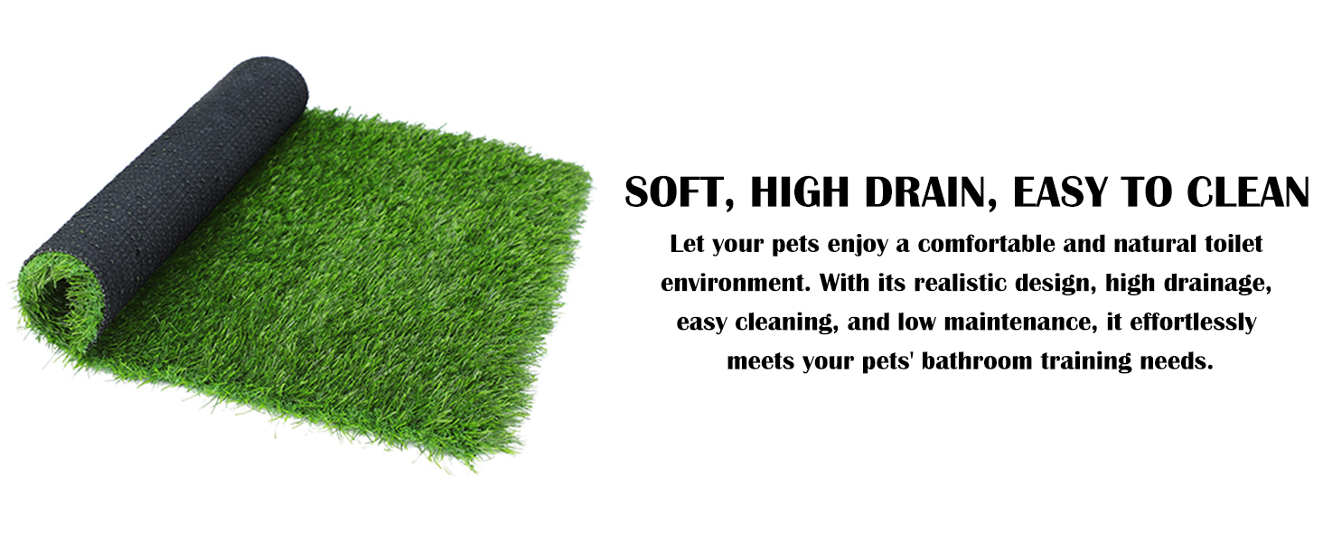 GLOBREEN Dog Pee Grass Pads, 19" x 29" Puppy Turf Potty