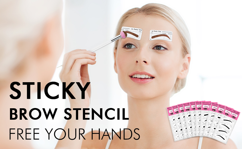Eyebrow Stamp Stencil Kit Eye Brow Stamping Kit, Brow