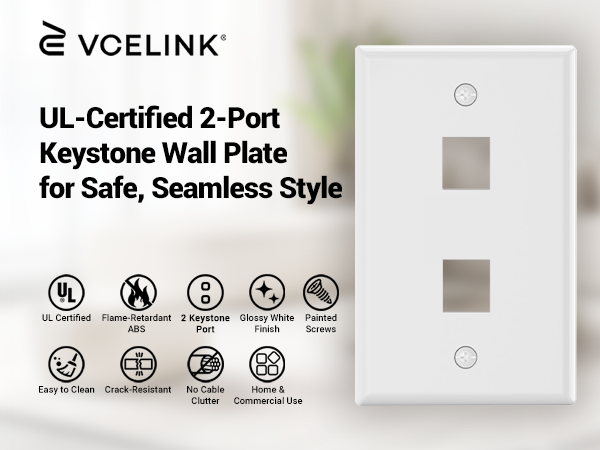 keystone wall plate 2-port