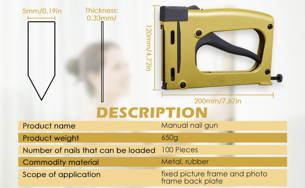Framing Gun, Tab Gun, Frame Back Plate Tab Driver with 1000pcs Flexible