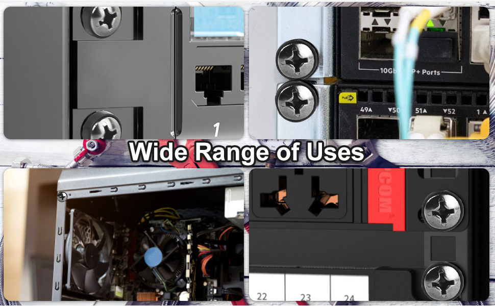 M6 Cage Nuts, CAEEKER 50 Pack Server Rack Screws, Rack Mount Cage Nuts