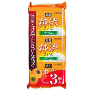Amazon | 柿渋石鹸 100g×6個セット（3個入り×2袋） 柿渋エキス