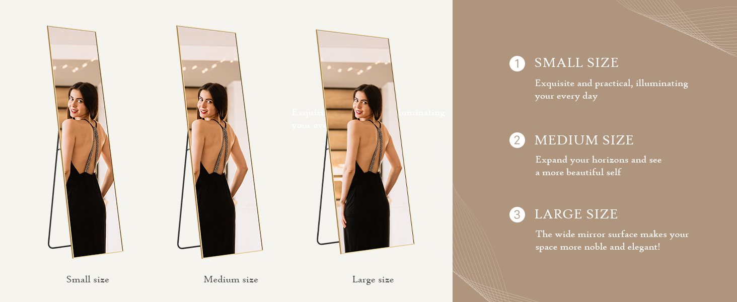 NEWBULIG 64"x21" Full Length Mirror, Floor Leaning Mirror