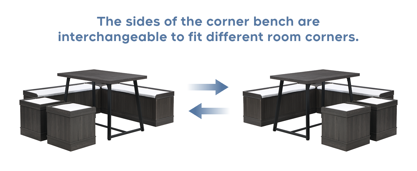 corner bench dining table set