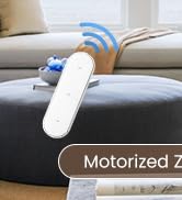 Grandekor Motorized Zebra Blinds with Remote Control, Smart Blinds Custom Size Automatic Blinds f...