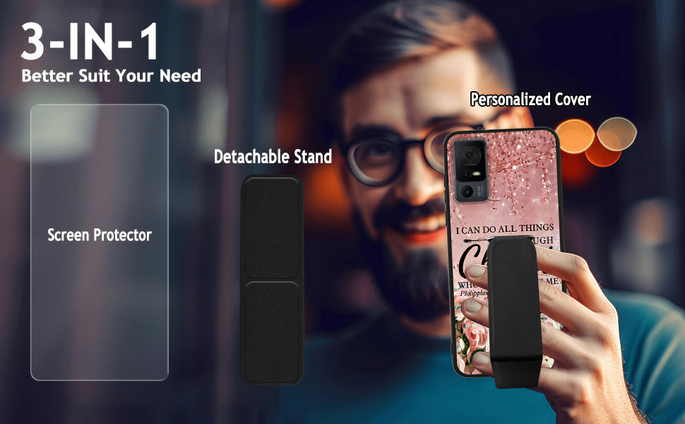 RYUITHDJP for TCL 40XL Case Dragon Black Theme with Screen