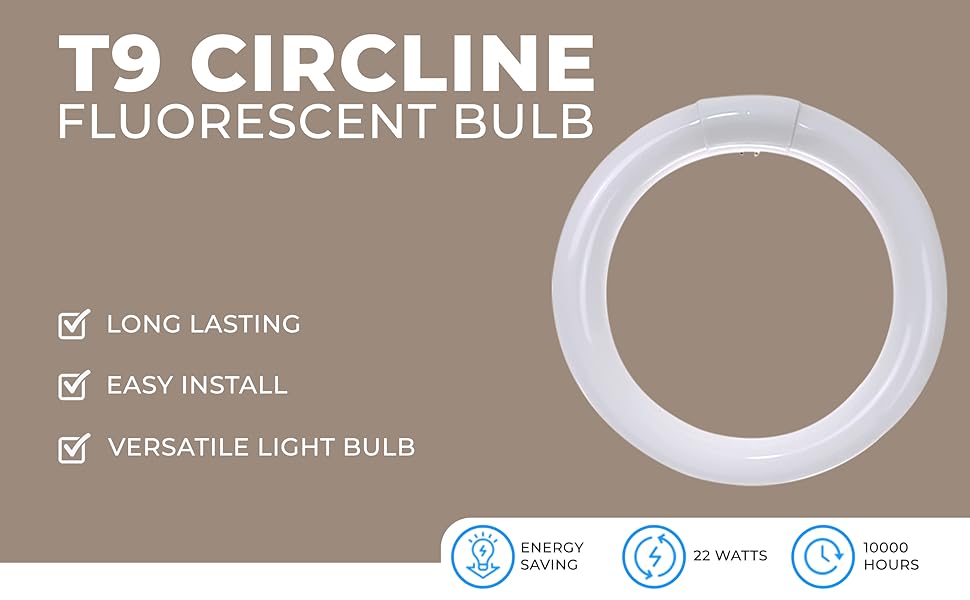 OHBULBS 22 Watt T9 Circline Fluorescent Bulbs G10q Base Ceiling Light