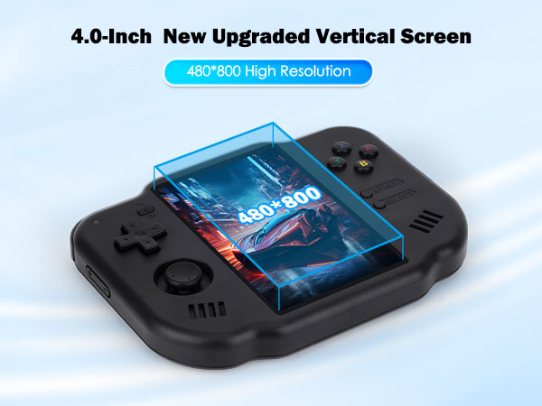 MagicX Zero 40 Handheld Game Console, 4.0 Inch IPS Screen Retro Video Games Consoles
