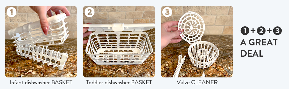Infant Dishwasher Basket Toddler Dishwasher Basket Valve Cleaner