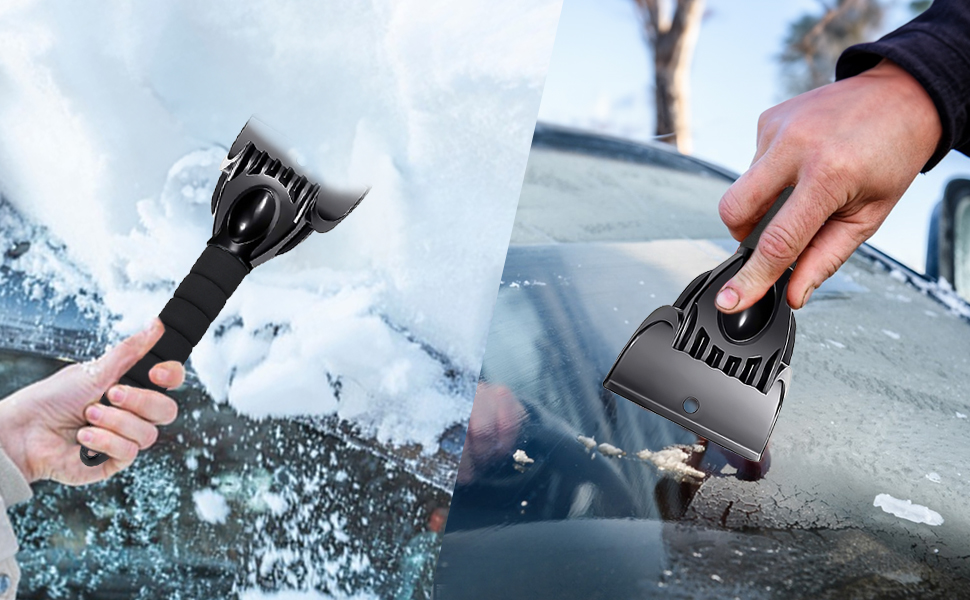 HUANGLG Ice Scraper for Car Windscreen, Car Ice Scraper Non Scratch to