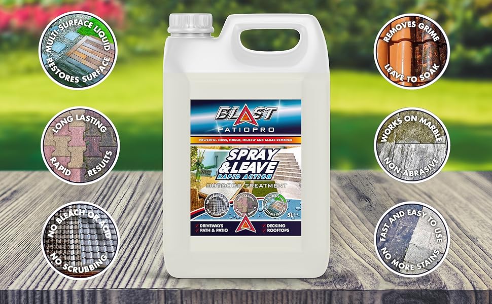 Spray & Leave Wet n Rapid Action Outdoor Treatment Moss, Mould