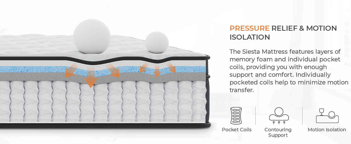 Sweetnight King Size Mattress in a Box 10 Inch Pillow Top