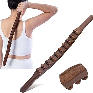 Shreesamp gua sha shaw stick therapy massage double role 20 pearls relax for back legs for beads 1